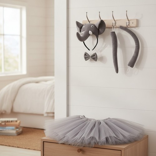 Lightweight gray elephant tutu - lightweight,